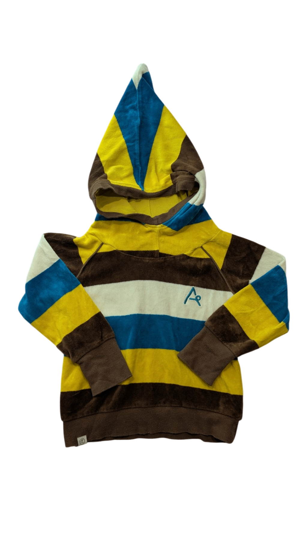 Alba Original Jumper, Yellow Blue Brown White Stripes, 4