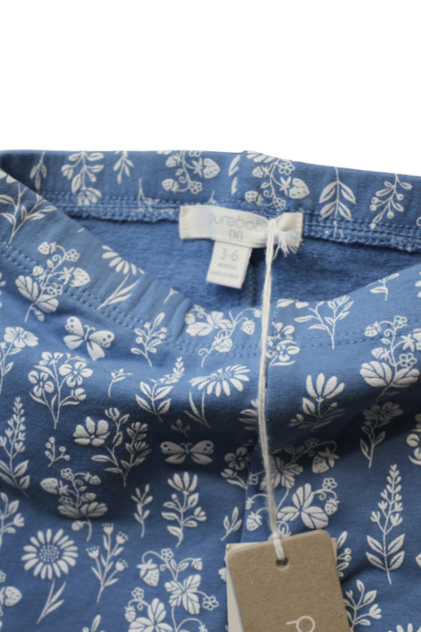 Purebaby Leggings, Blue, 3-6 months