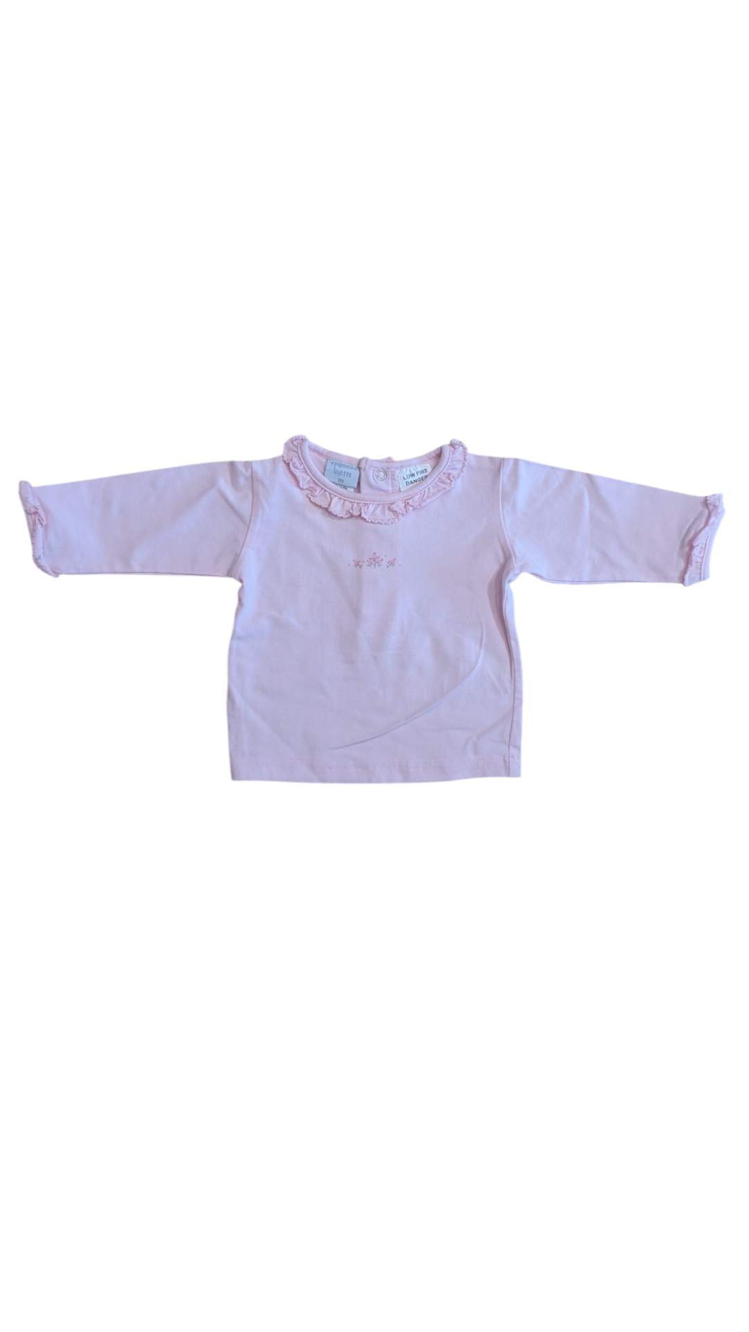 Papoose Layette Long-Sleeve T-Shirt, Pink, 00
