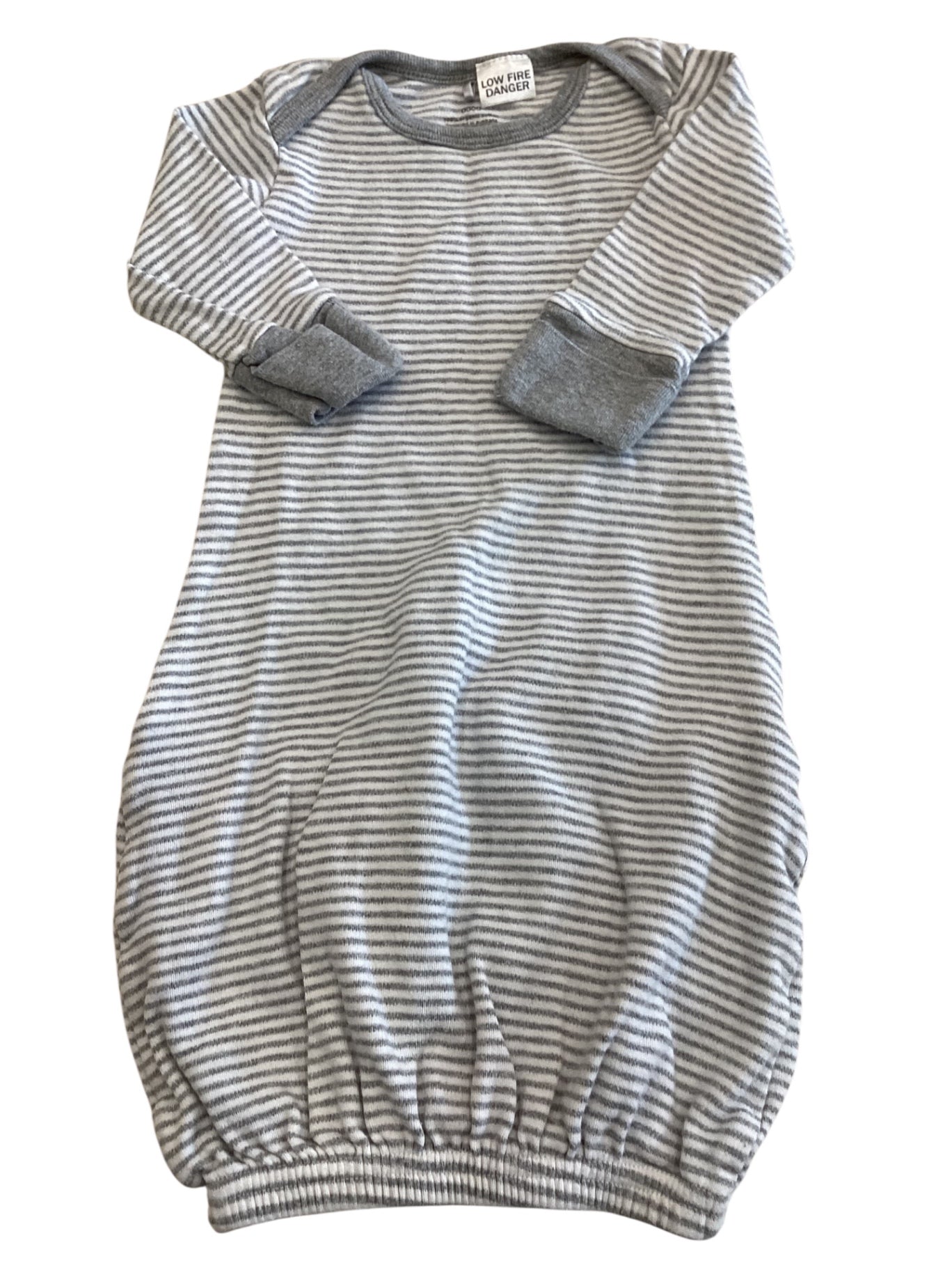 Purebaby Sleepsuit, Grey and white, 0000