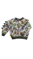 Rock Your Kid Jumper, Multi Green Dino, 7