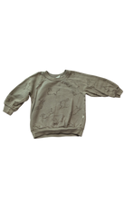 Nature Baby Jumper, Brown/Grey w Dog Prints, 1