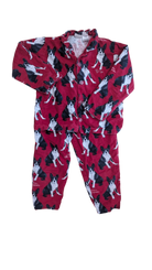 Peter Alexander Pajama Set, Red w Frenchies, 5