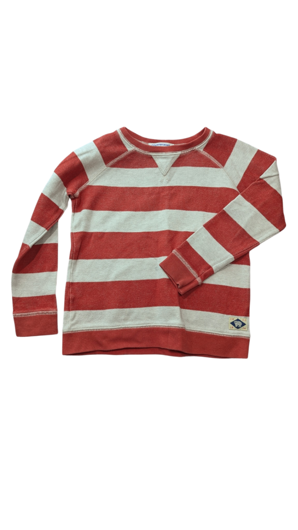 Country Road Jumper, Red White Stripes, 6