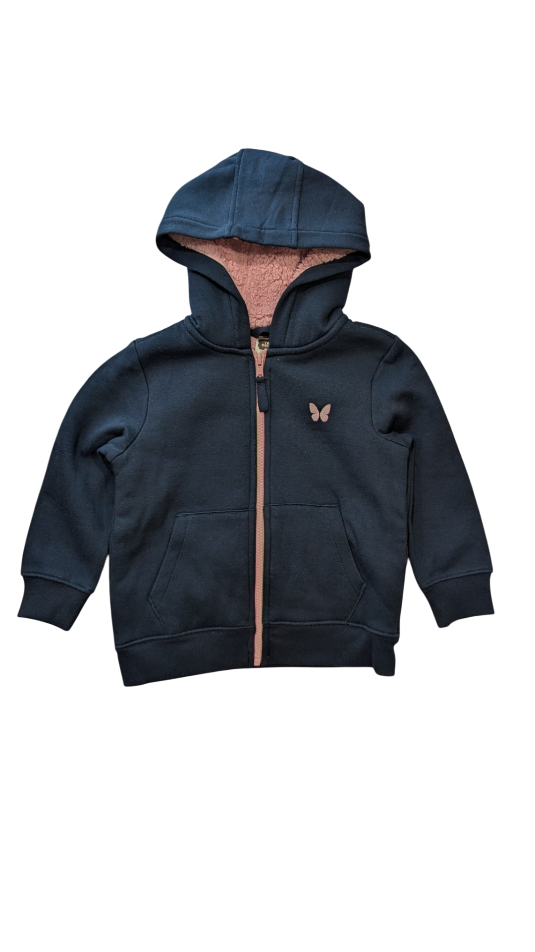 Young Original Hoodie, Navy Blue w Pink Trims, 4
