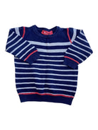 Sprout Jumper, Navy blue with light blue and red accents, 0