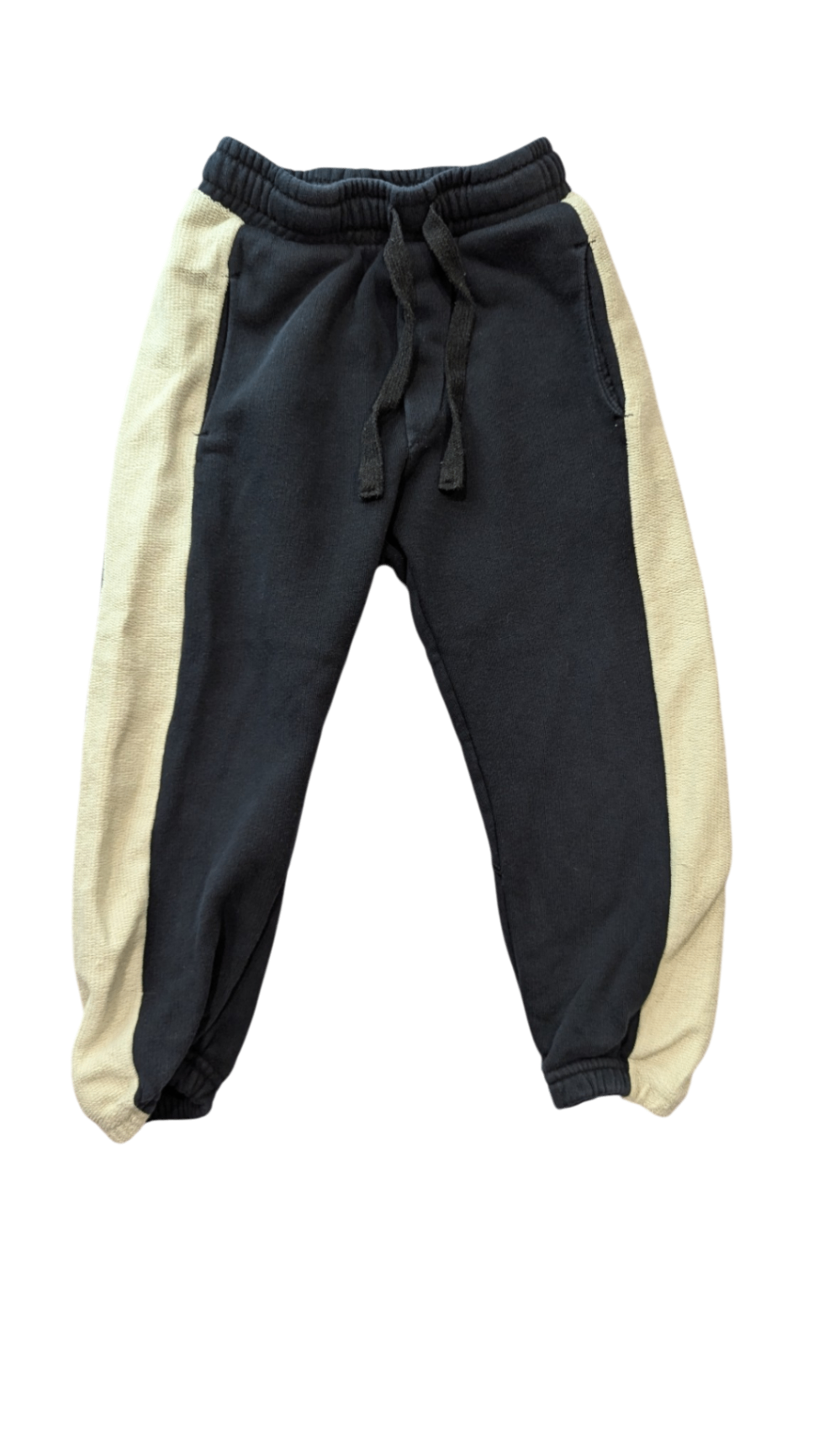 Nununu Pants, Navy blue and cream, 4-5Y