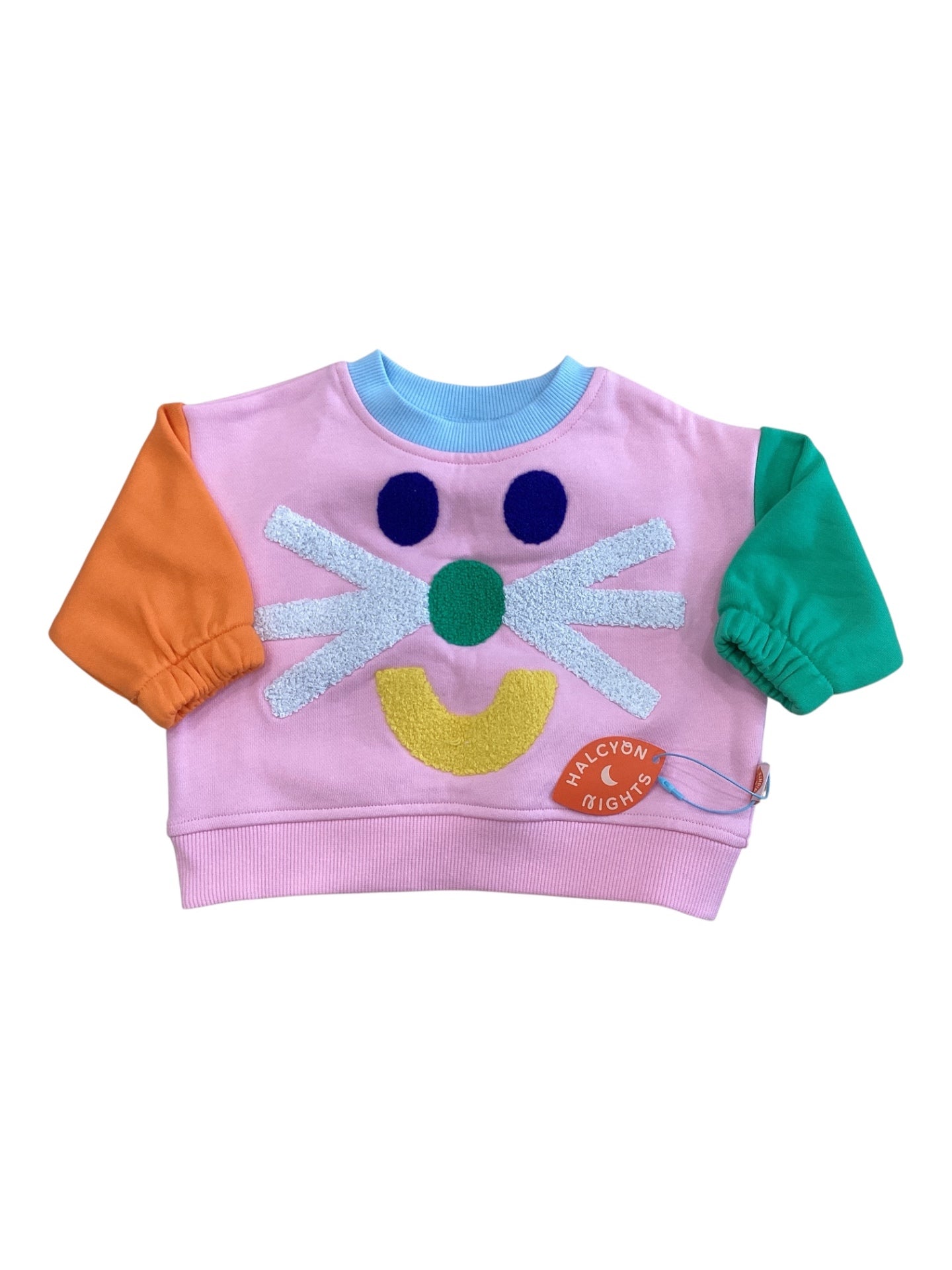 Halcyon Nights Jumper, Pink with multicolour sleeves, 00