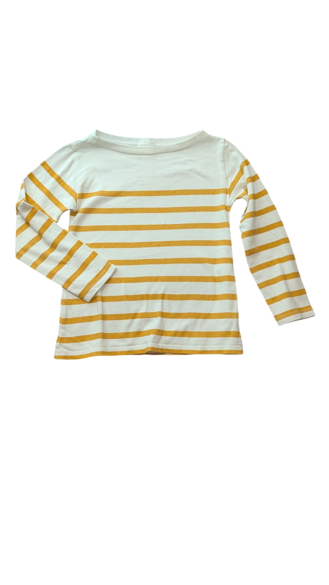 Seed Long-Sleeve T-Shirt, White Mustard Stripes, 7