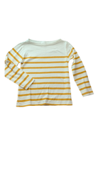 Seed Long-Sleeve T-Shirt, White Mustard Stripes, 7