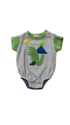 Halcyon Nights Bodysuit, Blue w Green Trims, 0-3M