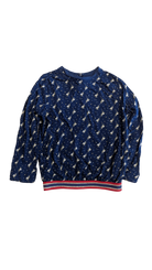 Wild & Gorgeous Long-Sleeve T-Shirt, Navy Blue, 10-11Y