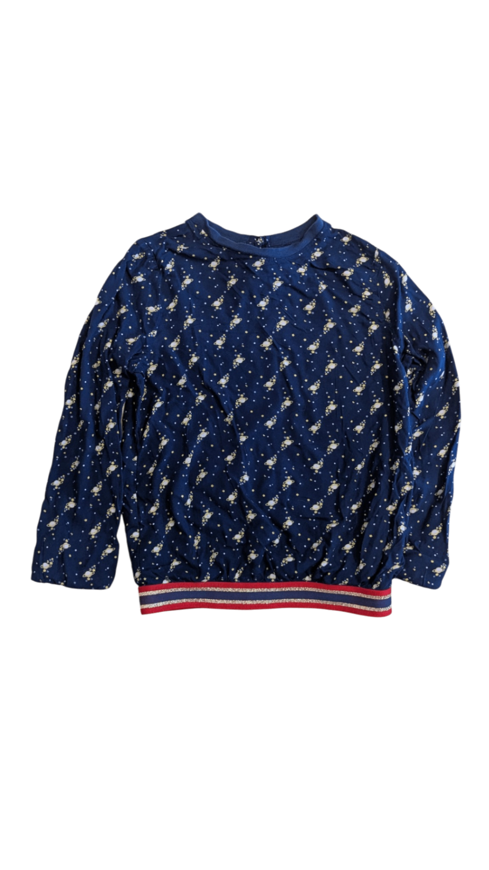 Wild & Gorgeous Long-Sleeve T-Shirt, Navy Blue, 10-11Y