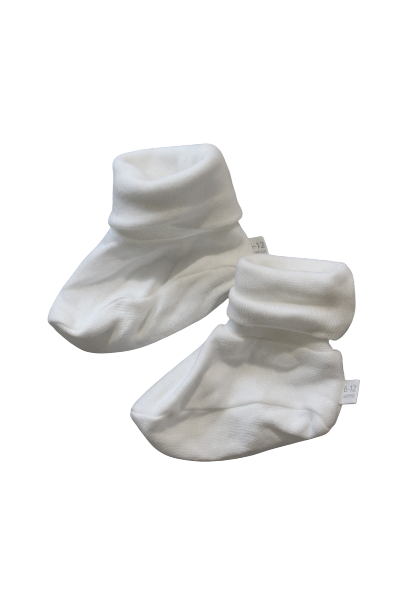 Purebaby Booties, White, 0000