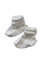 Purebaby Booties, White, 0000
