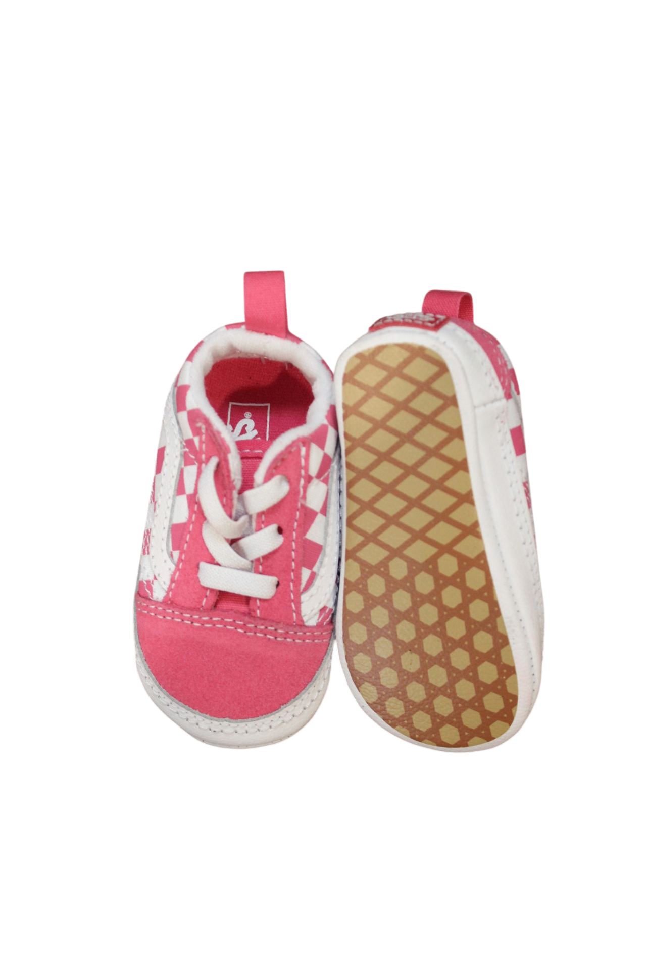 Vans Soft Soles, Pink and White, US 3/EUR 18