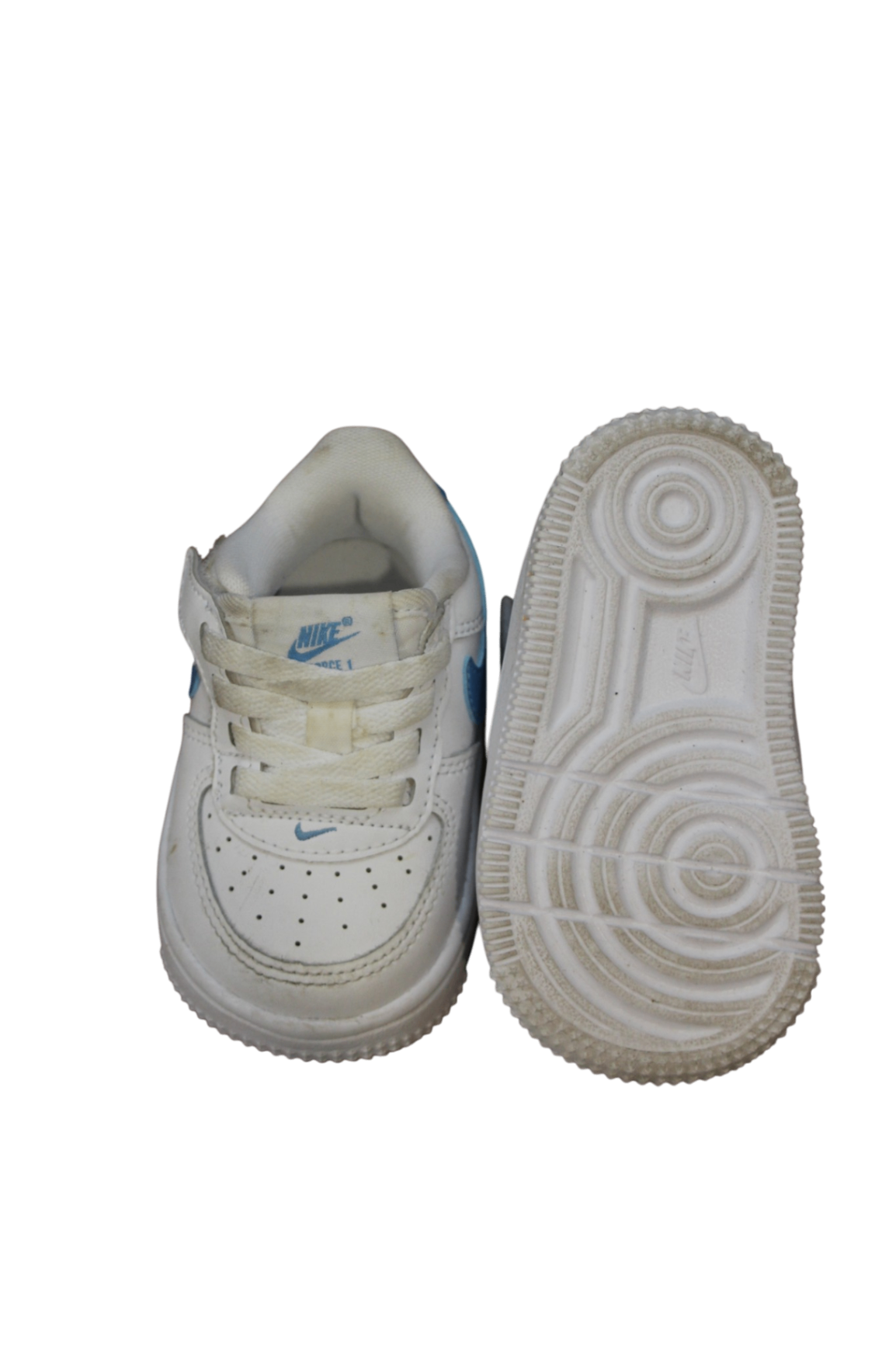 Nike Air Force 1 Sneakers, White and blue, US 4/EUR 19
