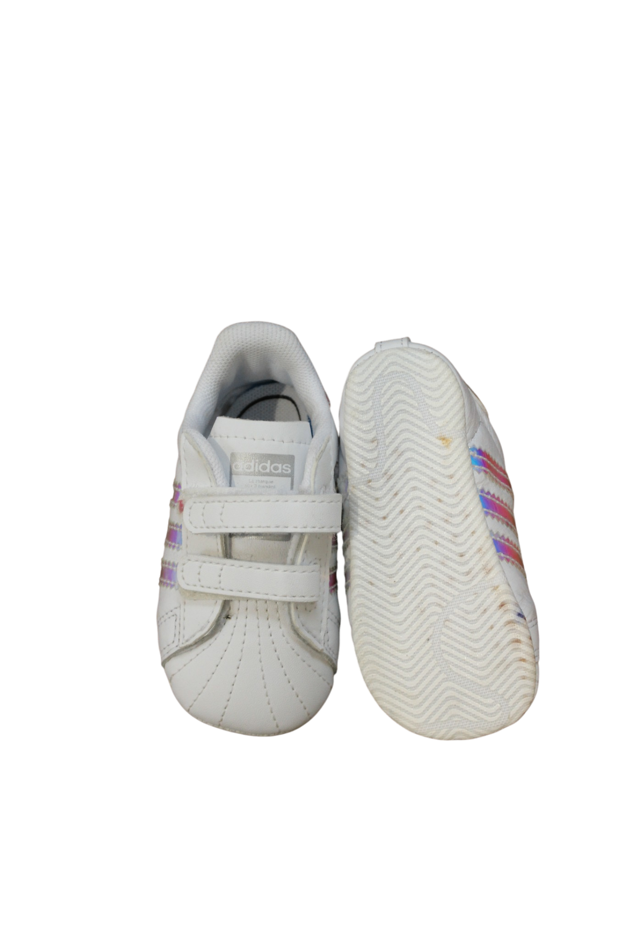 Adidas superstar Soft Soles, White/silver, US 2/EUR 17