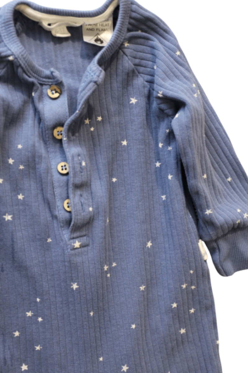 Purebaby Jumpsuit, Blue, 0