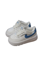 Nike Air Force 1 Sneakers, White and blue, US 4/EUR 19