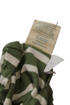 Woolbabe Sleepsuit, Green and White, 4