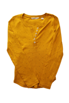 Country Road Long-Sleeve T-Shirt, Mustard yellow with black polka dots, 7