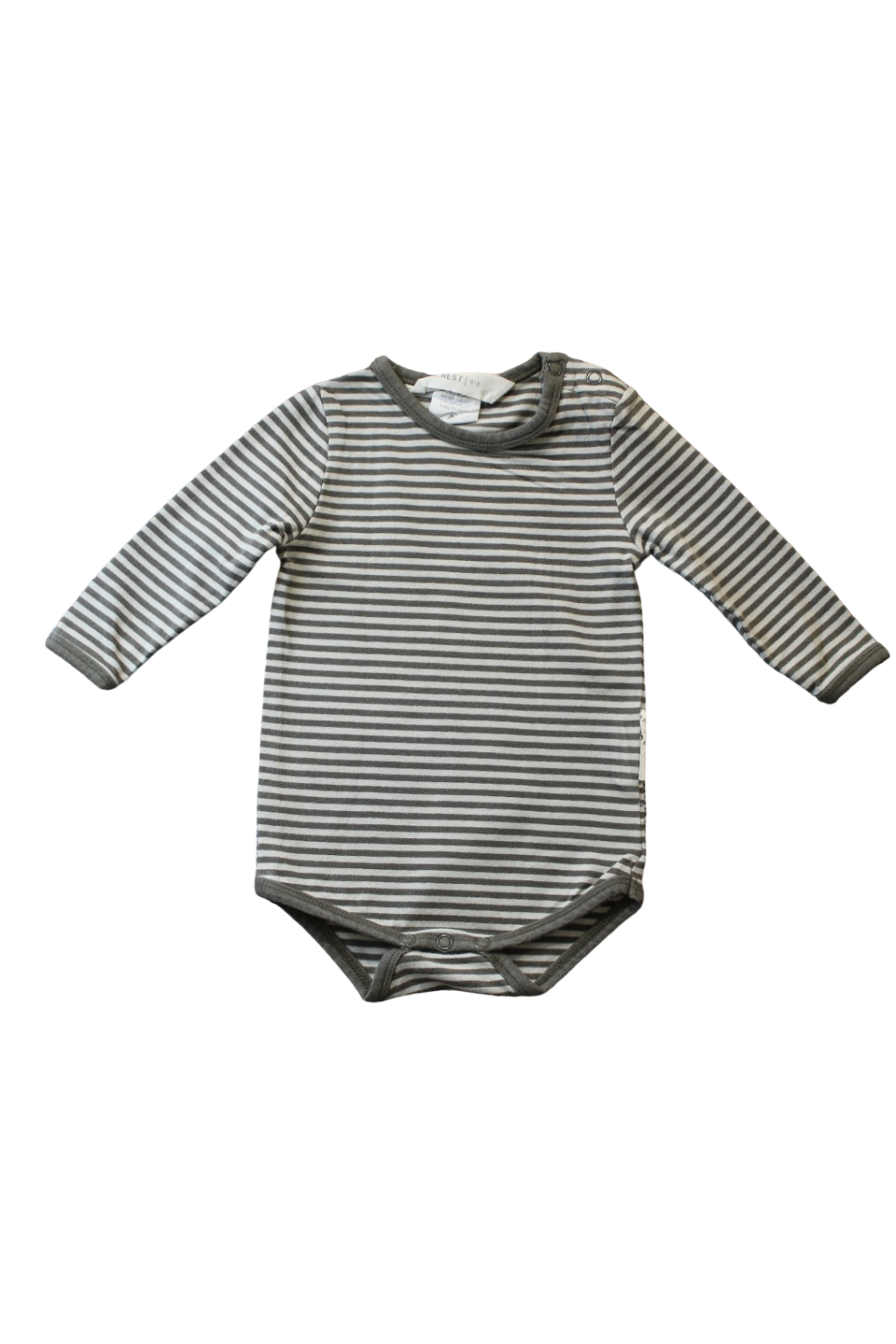 The Rest Bodysuit, Green and grey stripe, 000