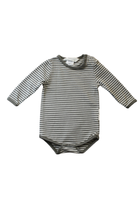 The Rest Bodysuit, Green and grey stripe, 000