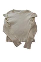 ZARA Long-Sleeve T-Shirt, Cream, 8-9