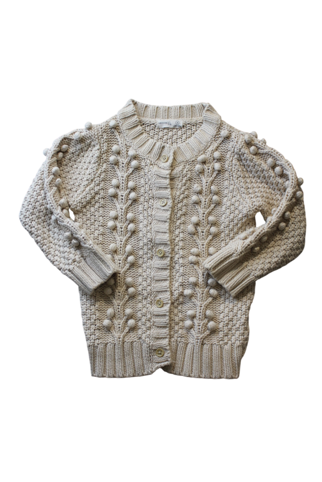 Miann & Co Knit Cardigan, Beige, 3