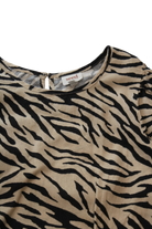 Seed Heritage Shirt, Tan and black zebra print,