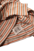 Seed Heritage Long-Sleeve T-Shirt, Cream with orange and brown stripes, 6