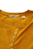 Country Road Long-Sleeve T-Shirt, Mustard yellow with black polka dots, 7