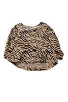 Seed Heritage Shirt, Tan and black zebra print,