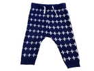Seed Knit Leggings, Navy blue and white, 1