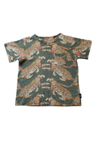 Kip&Co T-Shirt, Green with leopards, 6