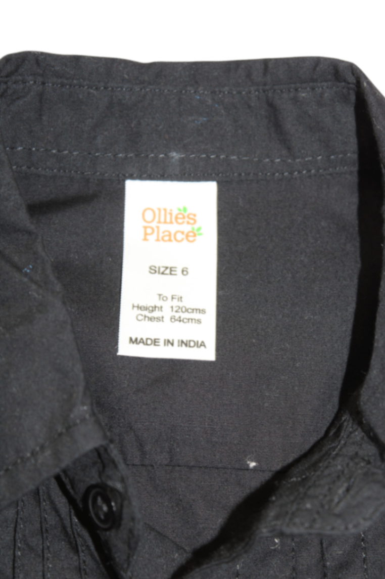 Ollie's Place Shirt, Black, 6
