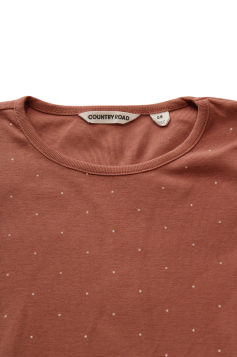 Country Road Long-Sleeve T-Shirt, Rust, 6