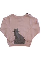 Jacadi Knit Jumper, Pink and Grey, 2