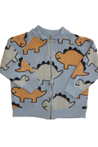 Hux Knit Cardigan, Light Blue, Orange, Grey, Black, 4