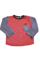 Oishi-m Long-Sleeve Top, Pink, Blue, White, Red, 0