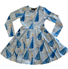 Rock Your Kid x Disney Dress, Blue/frozen graphic, 5