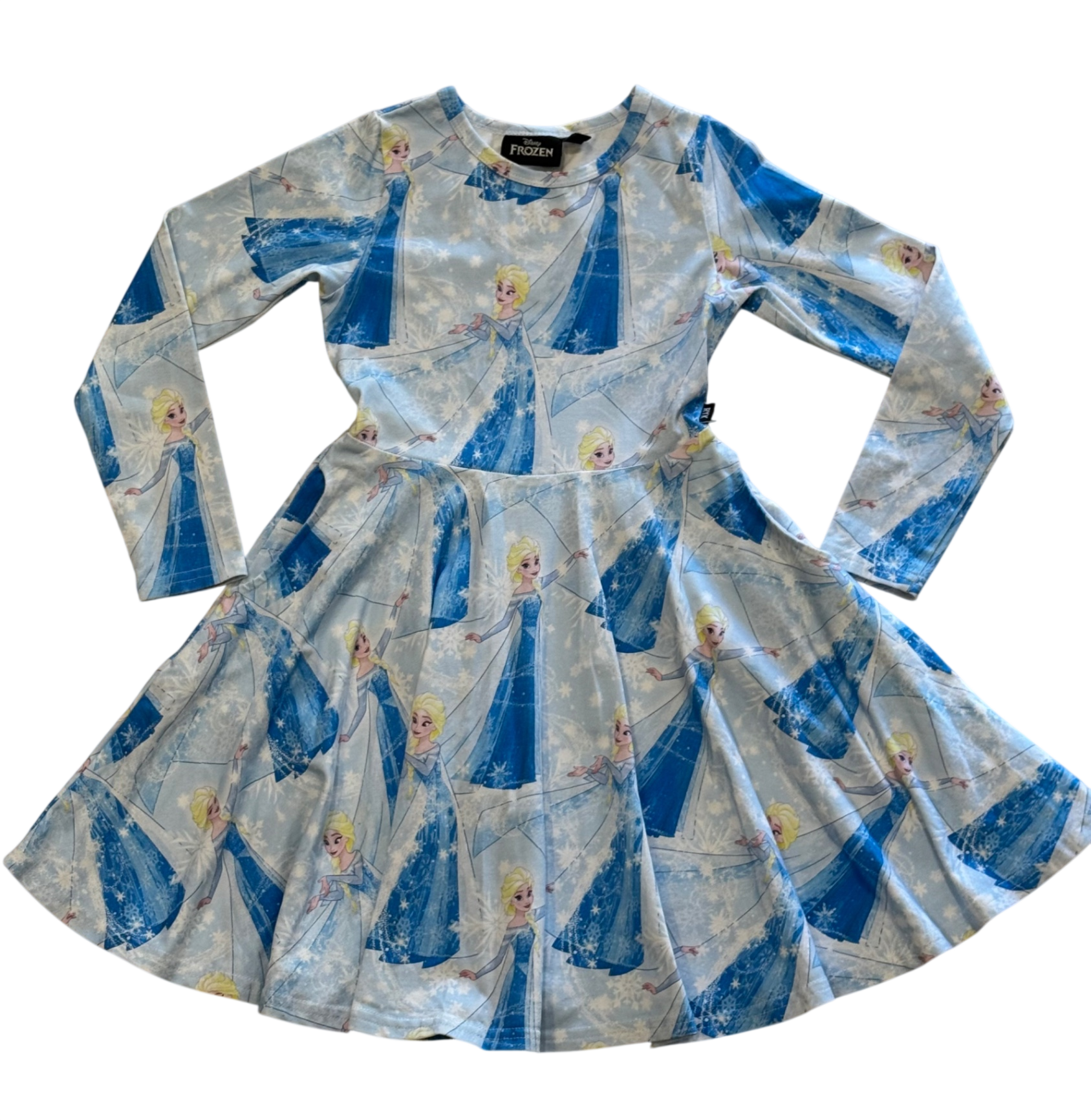 Rock Your Kid x Disney Dress, Blue/frozen graphic, 5