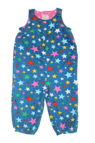 Frugi Overalls, Blue with multicoloured stars, 2