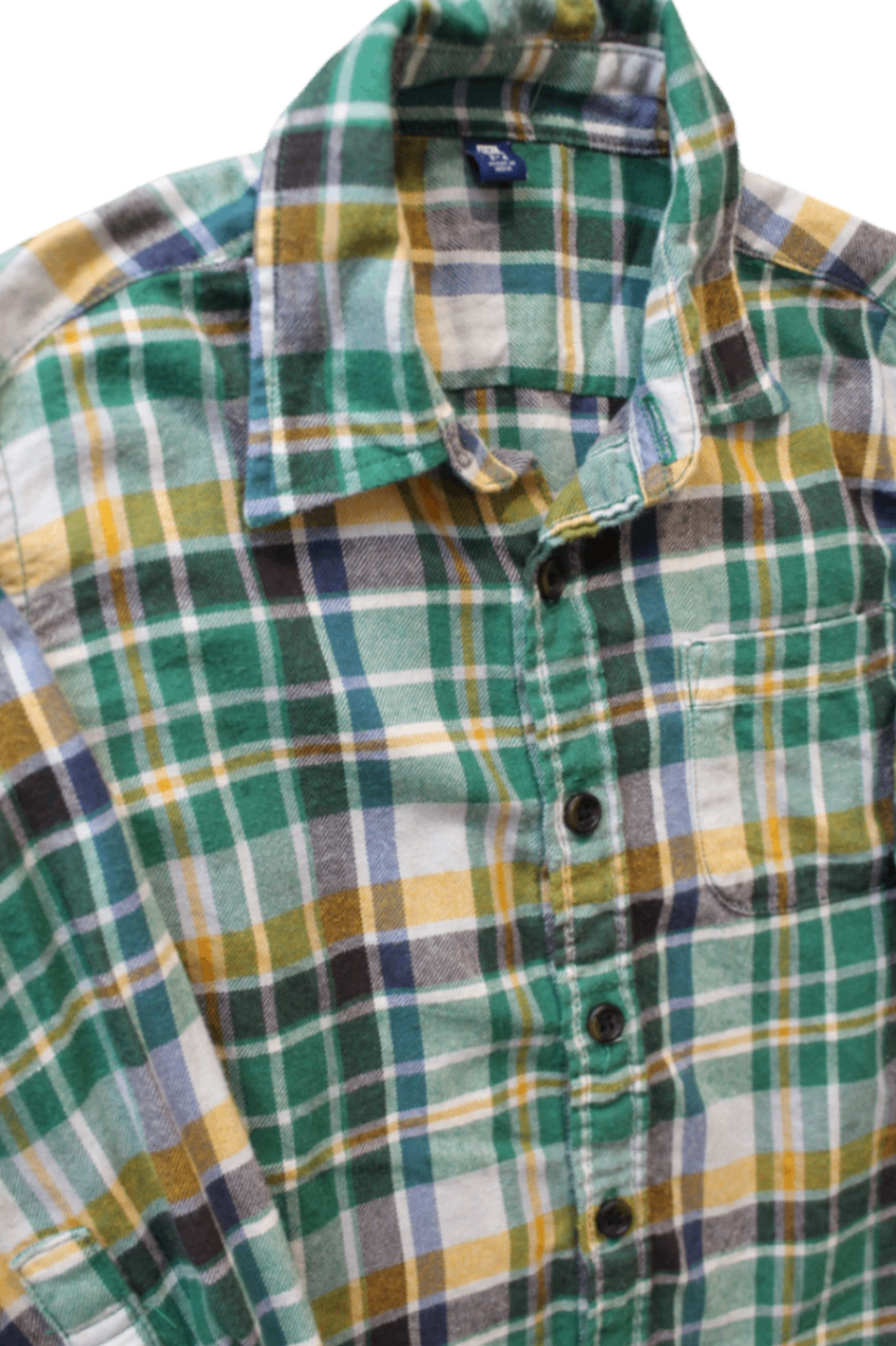 Uniqlo Shirt, green check, 3-4