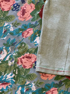 *Oishi-m Long-Sleeve T-Shirt, Blue, pink, green floral, 6