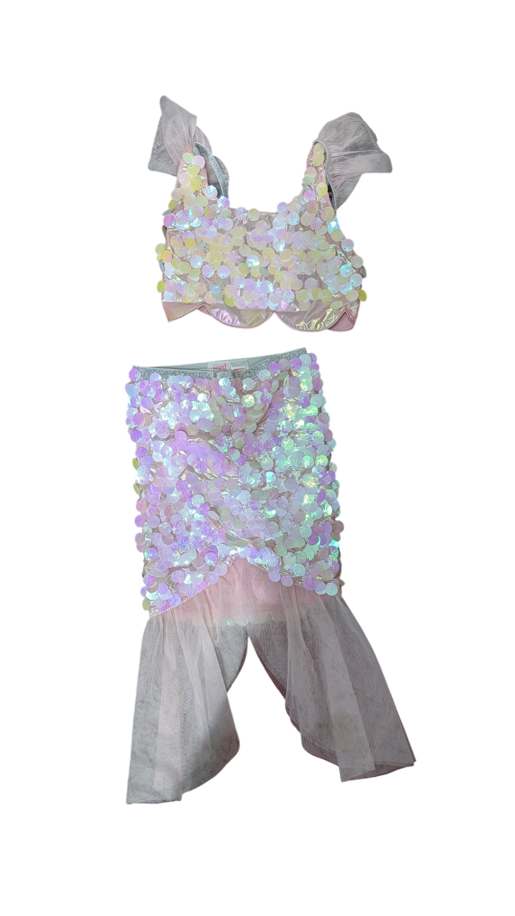 Seed Costume, Iridescent pink, lilac and silver,