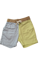 Seed Shorts, Light blue, pale yellow and tan, 5