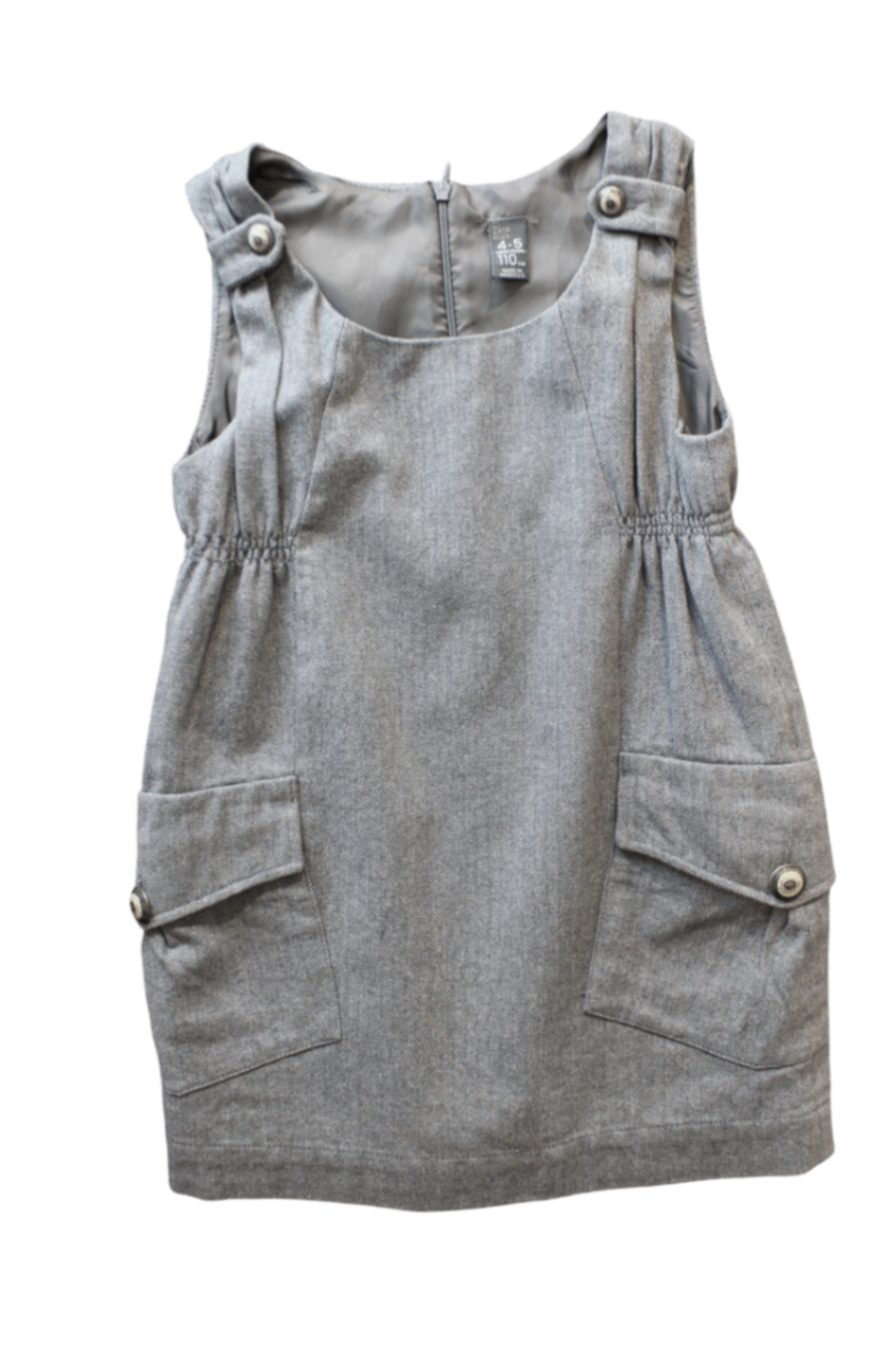 Zara Dress, Grey, 4-5
