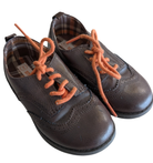 SmartFit Shoes, Dark Brown with Orange Laces, 9